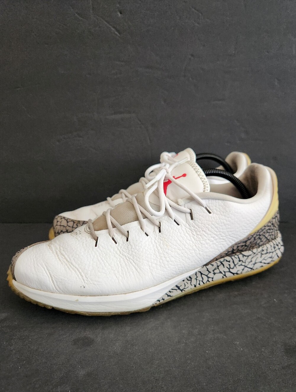 Nike Air Jordan ADG Spikeless Golf Shoes Mens Size 10 White Grey Cement